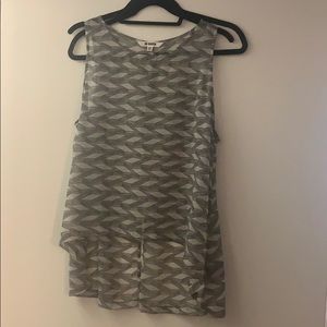 Black and white patterned top